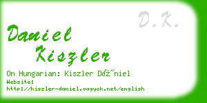 daniel kiszler business card